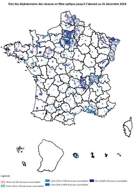 Etat déploiement fibre