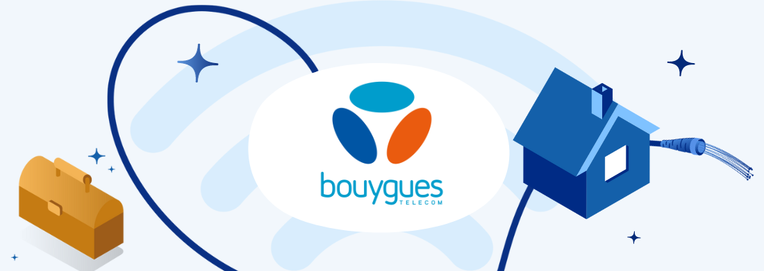 Installation d'un cable fibre optique pour BBox Bouygues Telecom