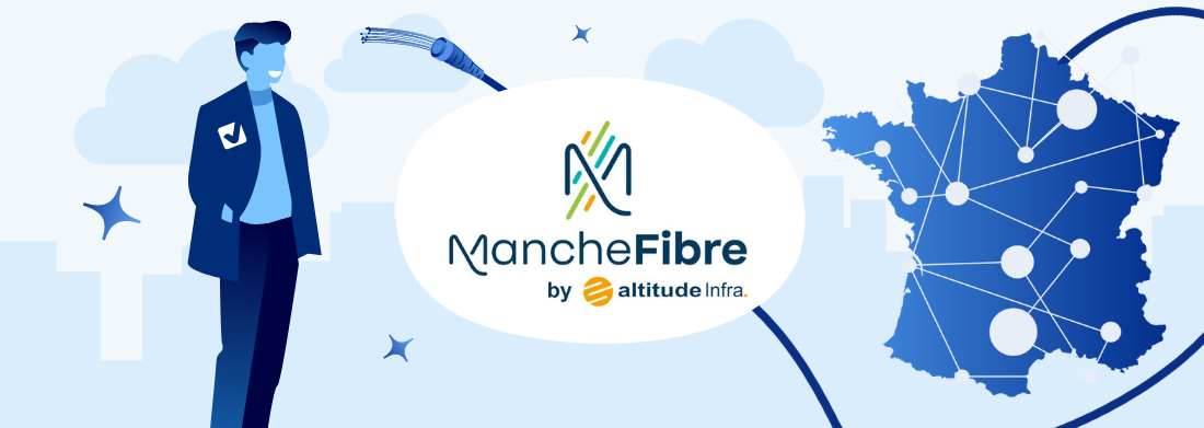 Manche fibre : carte de déploiement du RIP