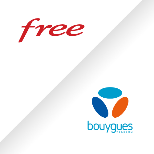 Logos Free et Bouygues