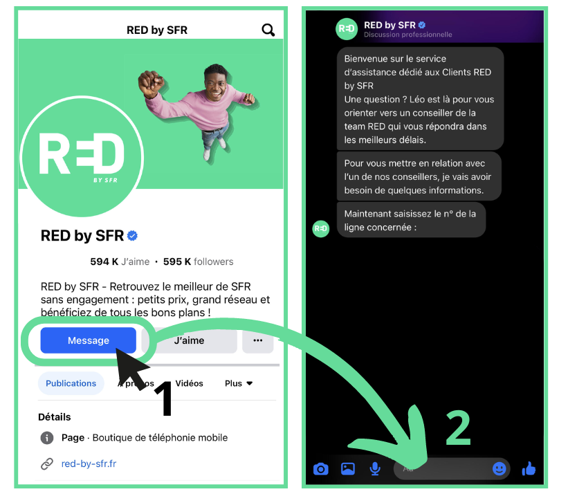 Contacter RED sur les réseaux sociaux
