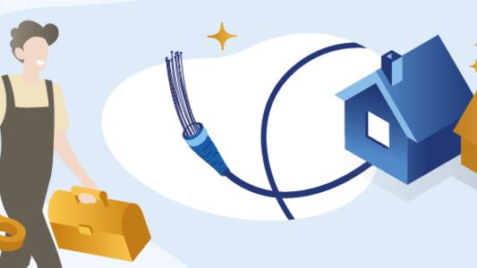 Raccordement d'une maison à la fibre