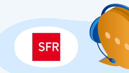 logo sfr bulle de conversation avec casque et micro